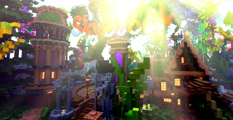 L’entrée du Skyblock